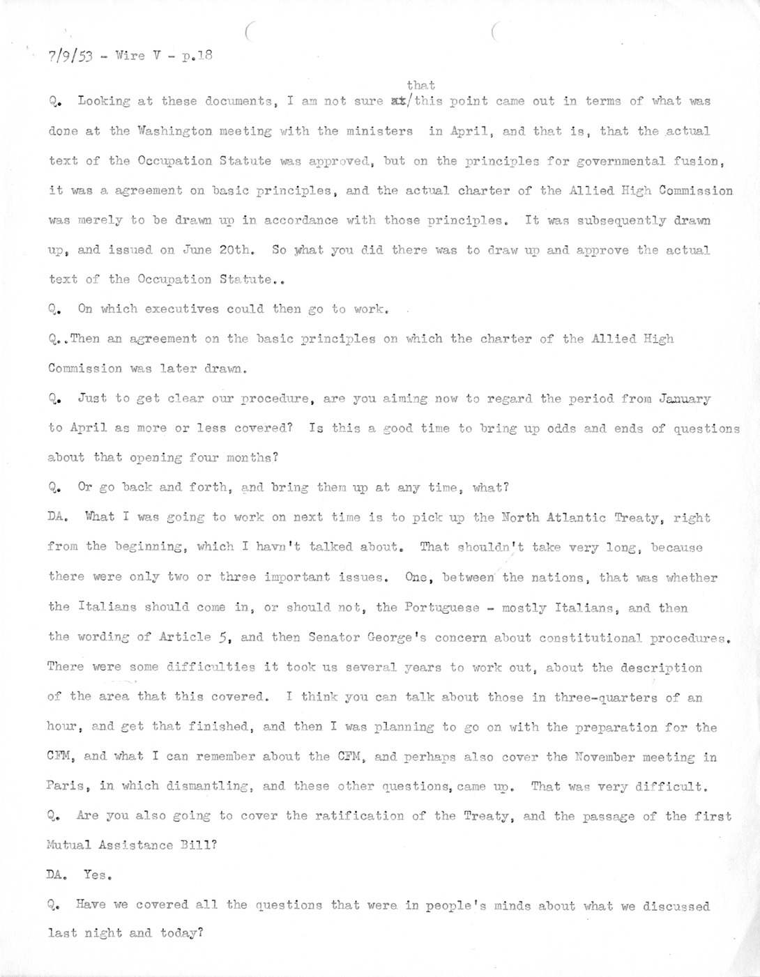 Transcript of Princeton Seminar Discussion, Wire V