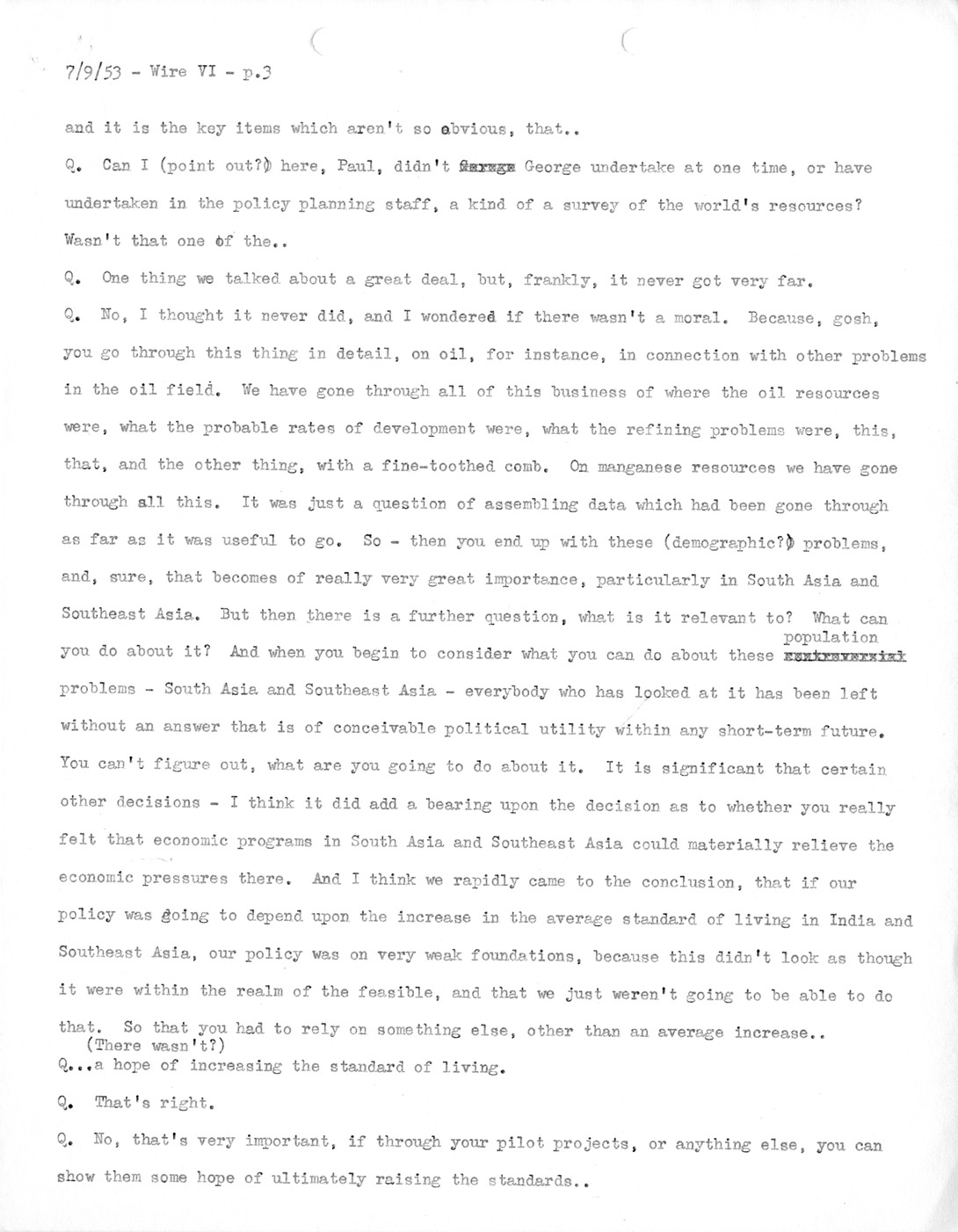 Transcript of Princeton Seminar Discussion, Wire VI