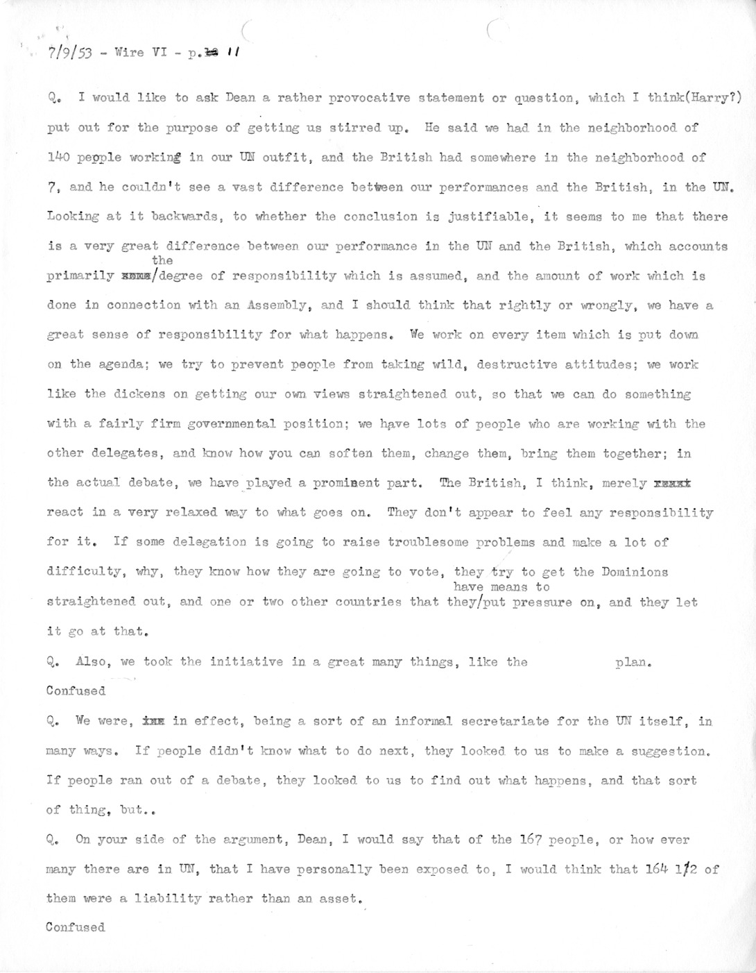 Transcript of Princeton Seminar Discussion, Wire VI