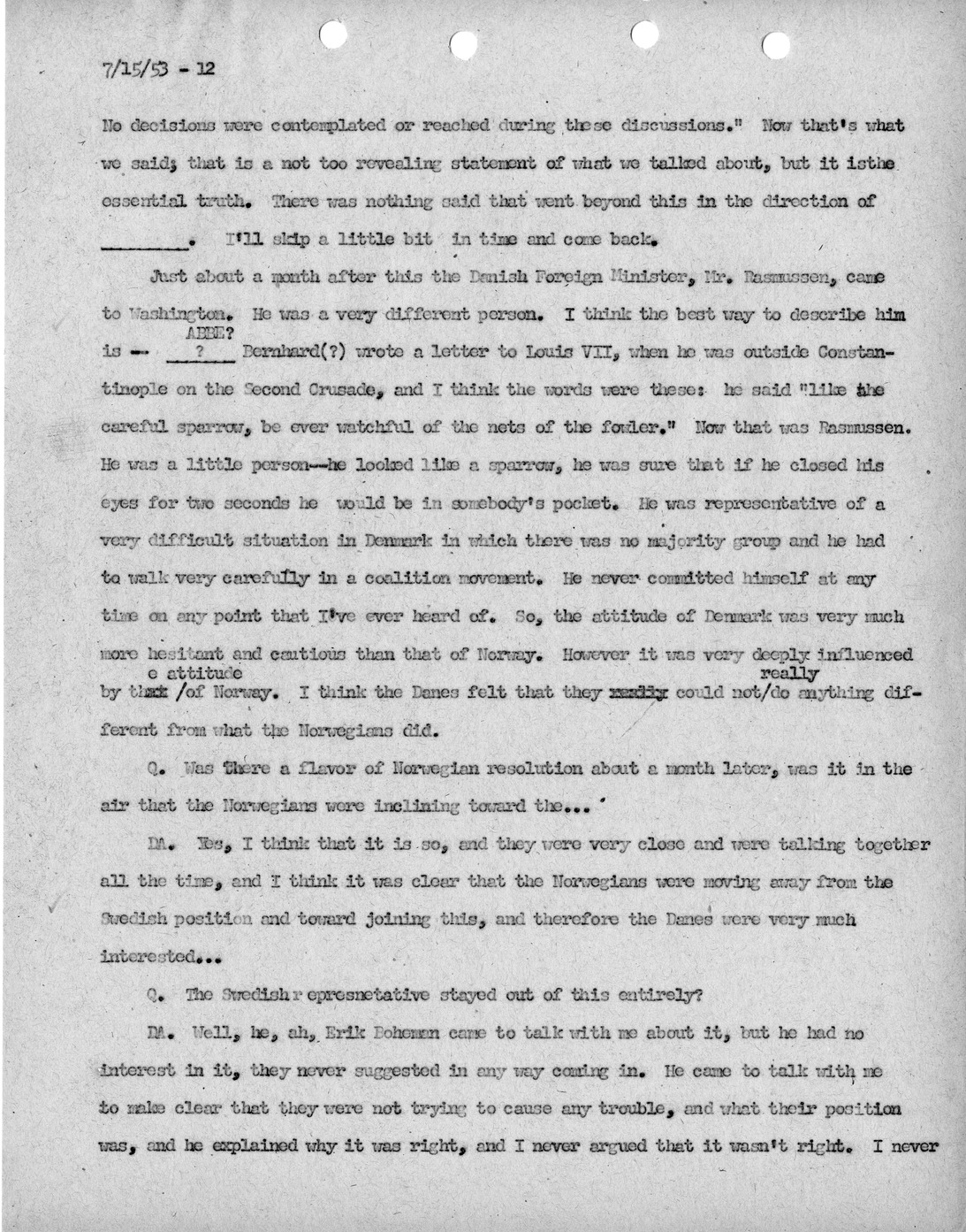 Transcript of Princeton Seminar Discussion, Reel 1 and 2