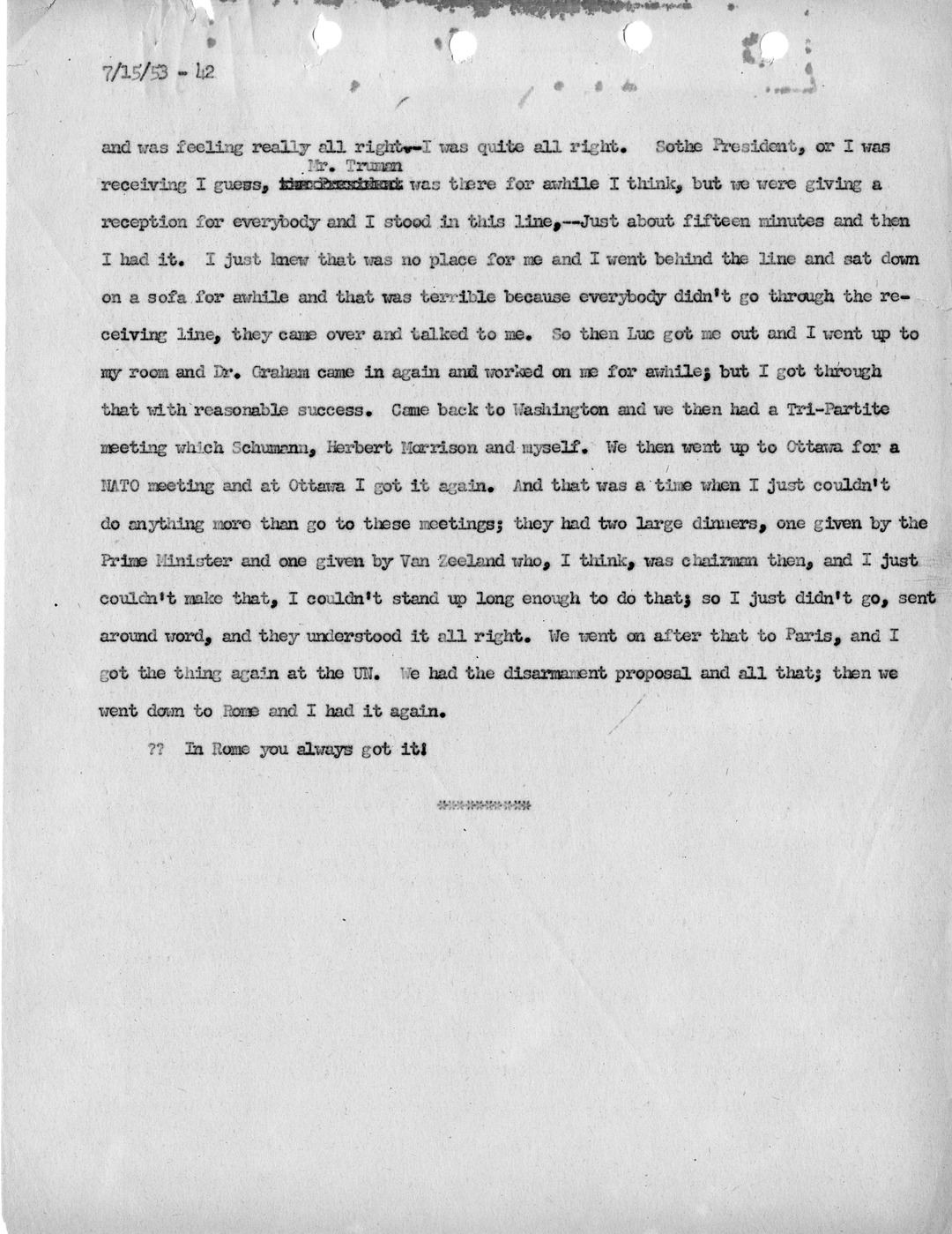 Transcript of Princeton Seminar Discussion, Reel 1 and 2