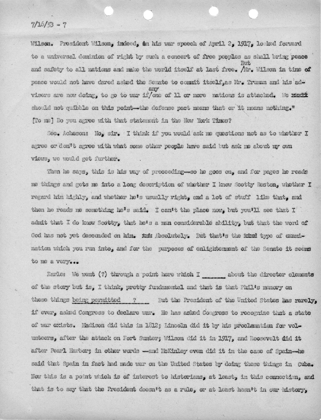 Transcript of Princeton Seminar Discussion, Reel 1 and 2