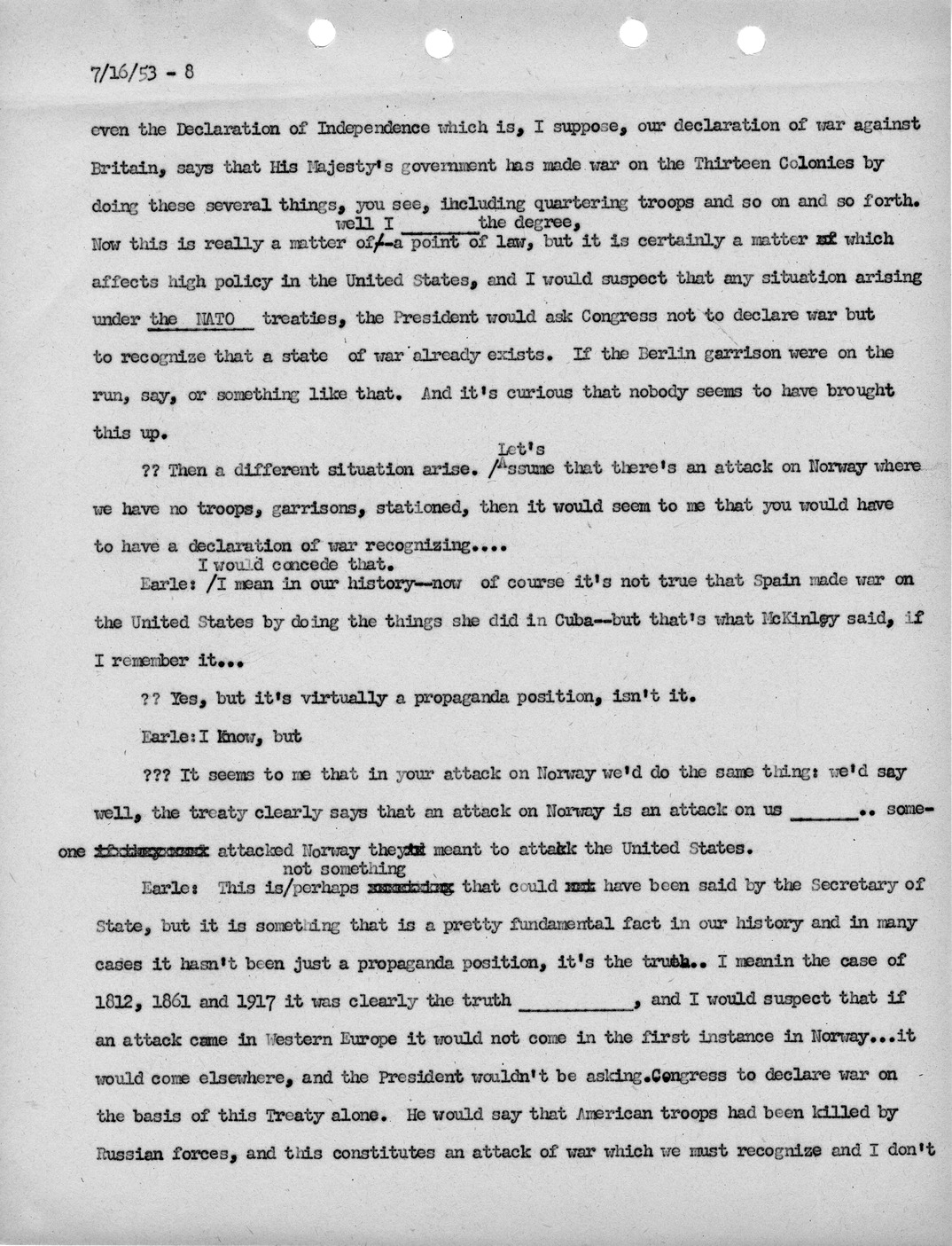 Transcript of Princeton Seminar Discussion, Reel 1 and 2