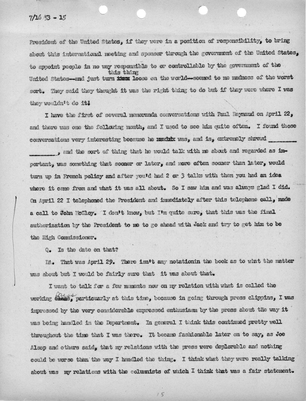 Transcript of Princeton Seminar Discussion, Reel 1 and 2