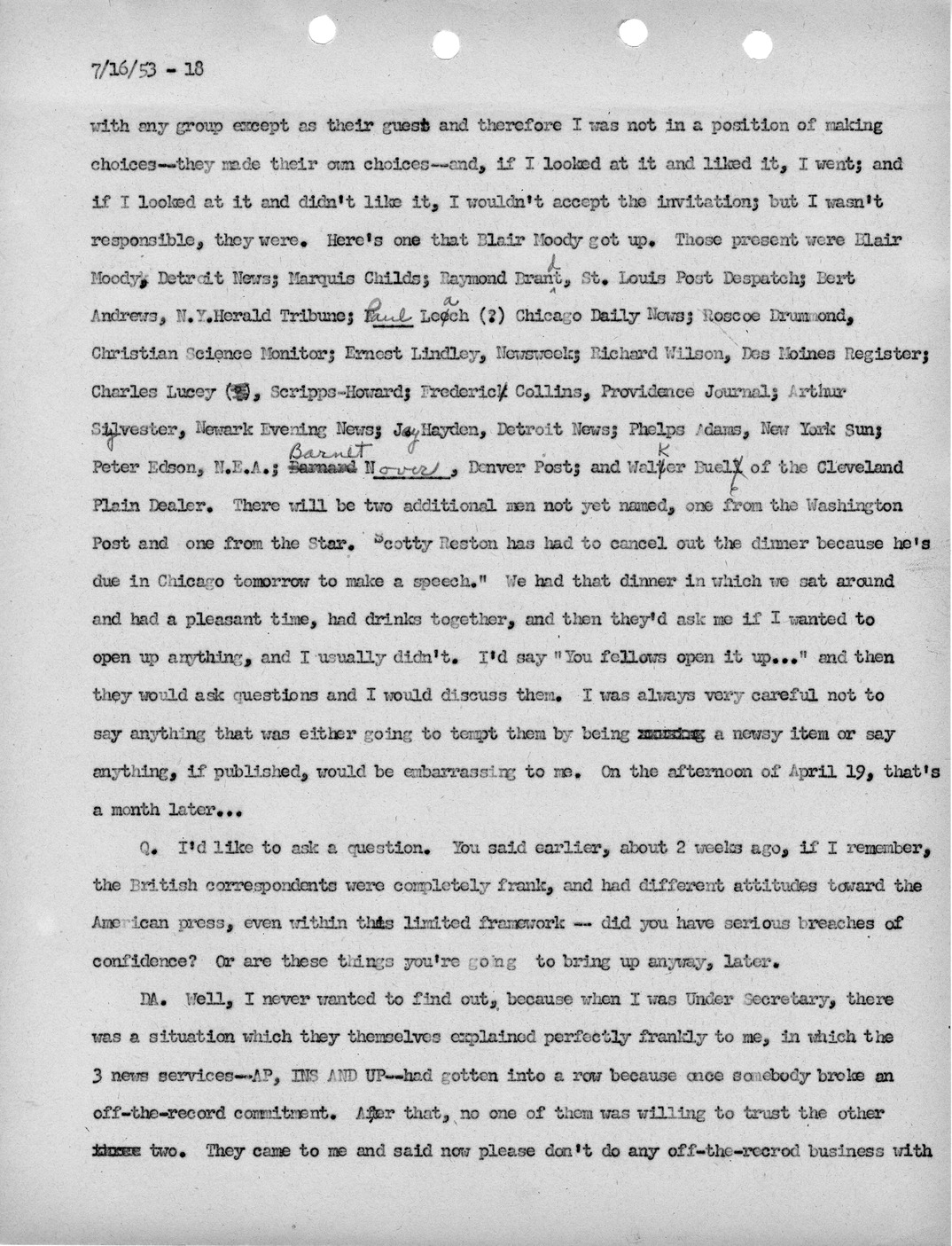 Transcript of Princeton Seminar Discussion, Reel 1 and 2