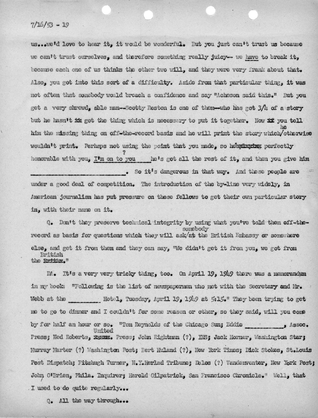 Transcript of Princeton Seminar Discussion, Reel 1 and 2