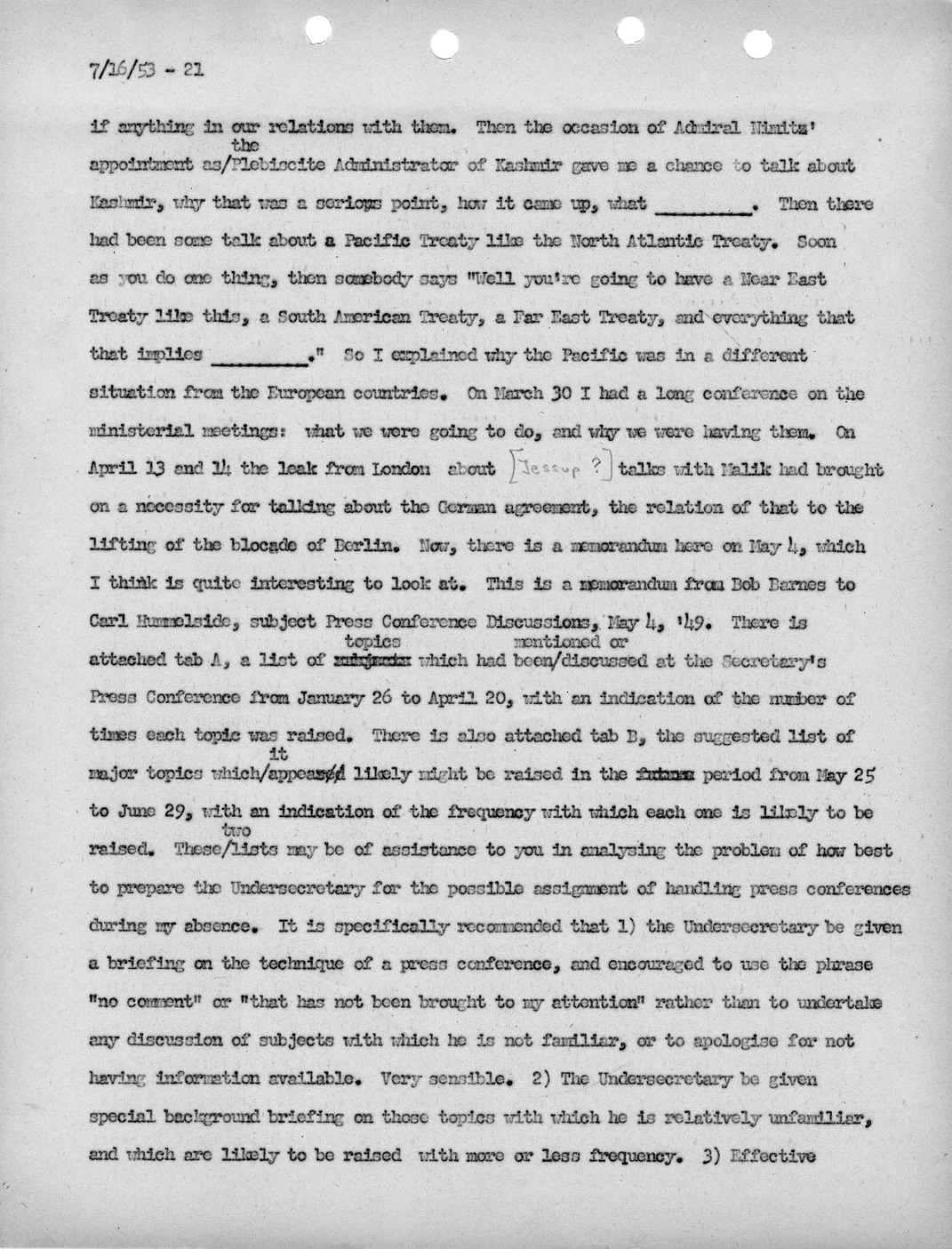 Transcript of Princeton Seminar Discussion, Reel 1 and 2