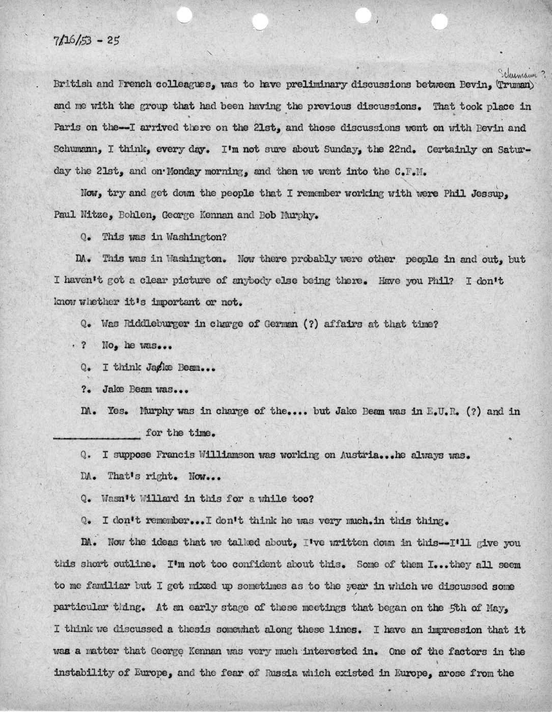 Transcript of Princeton Seminar Discussion, Reel 1 and 2