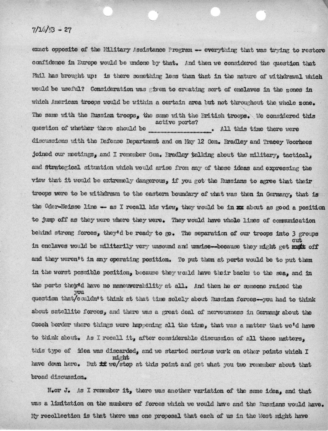 Transcript of Princeton Seminar Discussion, Reel 1 and 2