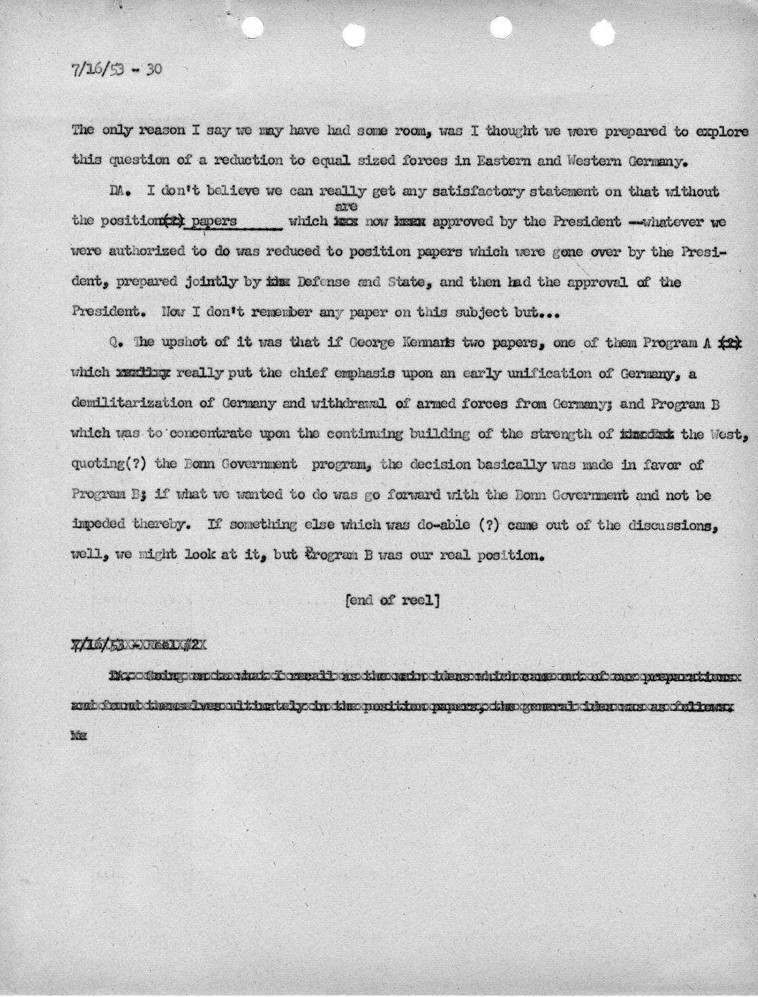 Transcript of Princeton Seminar Discussion, Reel 1 and 2