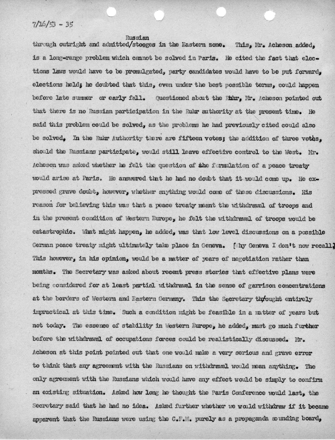 Transcript of Princeton Seminar Discussion, Reel 1 and 2