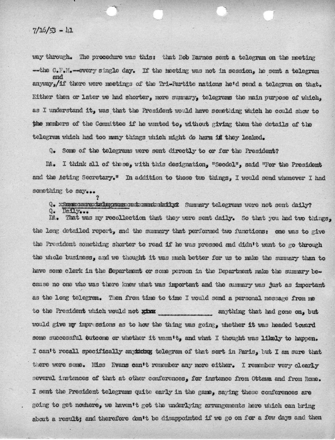 Transcript of Princeton Seminar Discussion, Reel 1 and 2