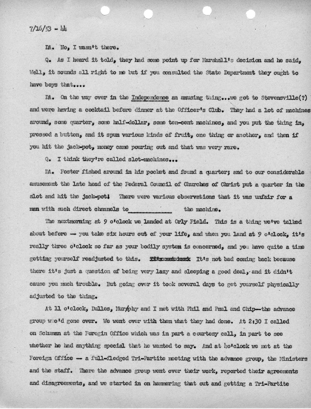 Transcript of Princeton Seminar Discussion, Reel 1 and 2