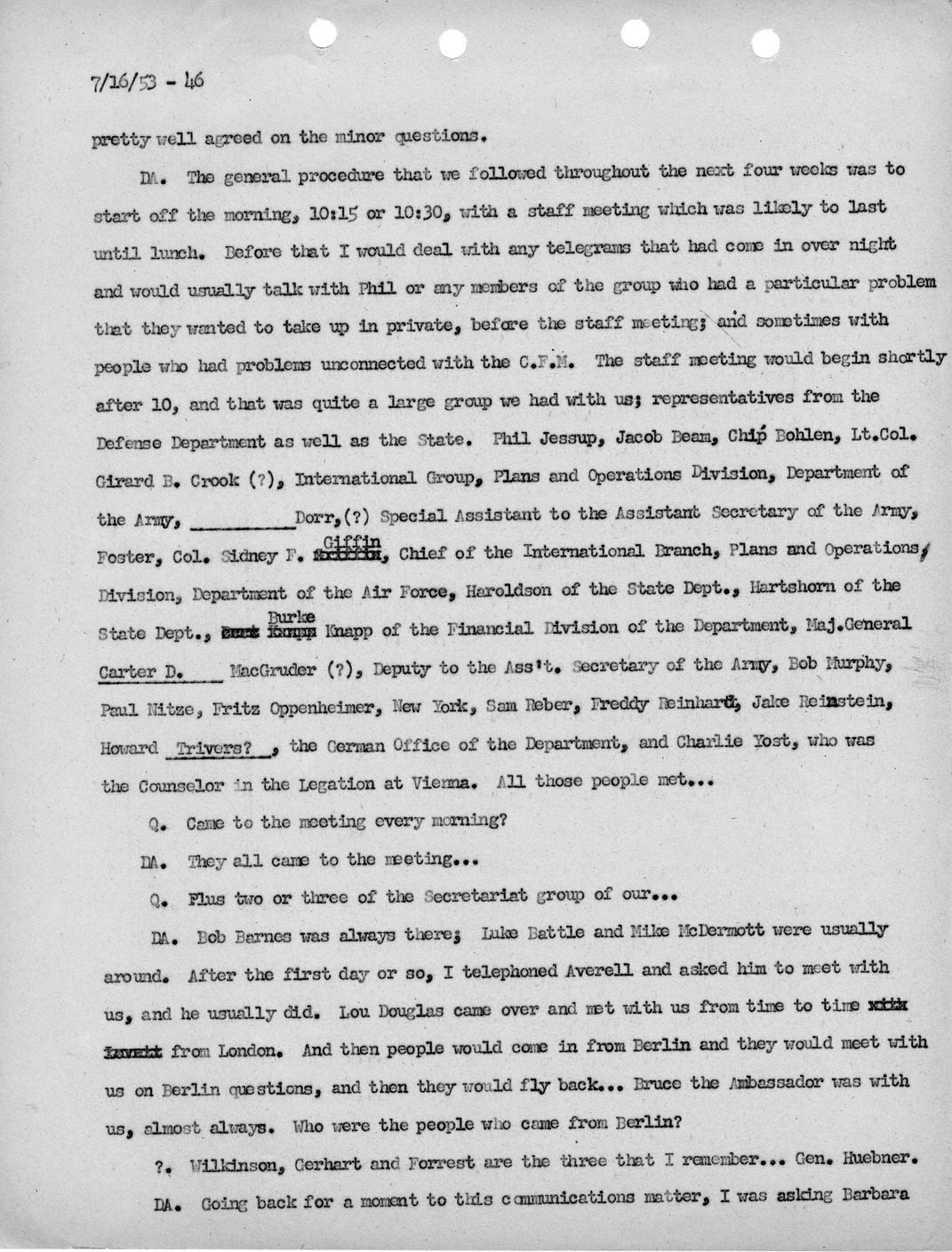 Transcript of Princeton Seminar Discussion, Reel 1 and 2