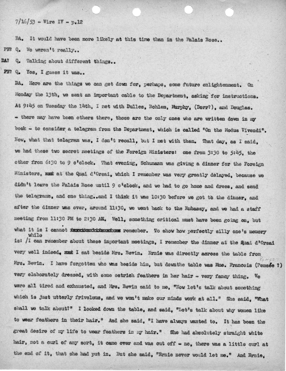 Transcript of Princeton Seminar Discussion, Wire IV