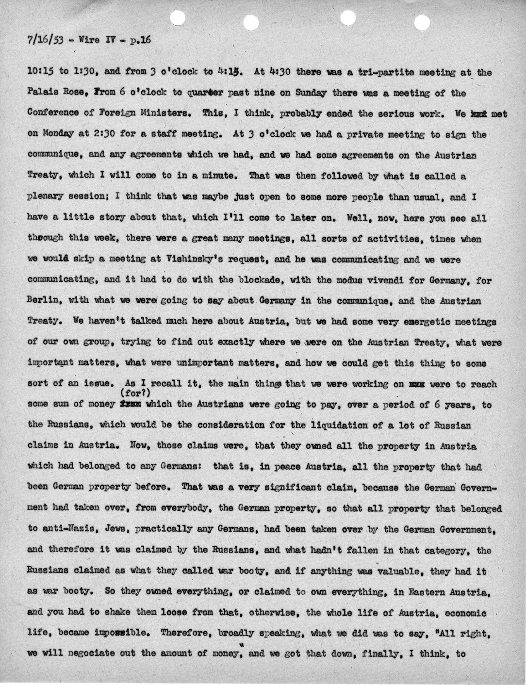 Transcript of Princeton Seminar Discussion, Wire IV