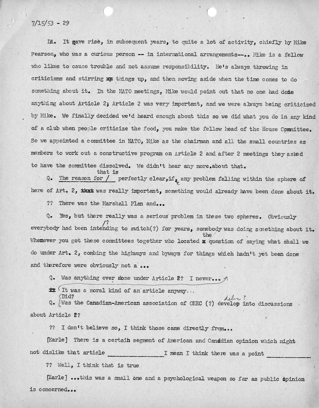 Transcript of Princeton Seminar Discussion, Reel 1 and 2