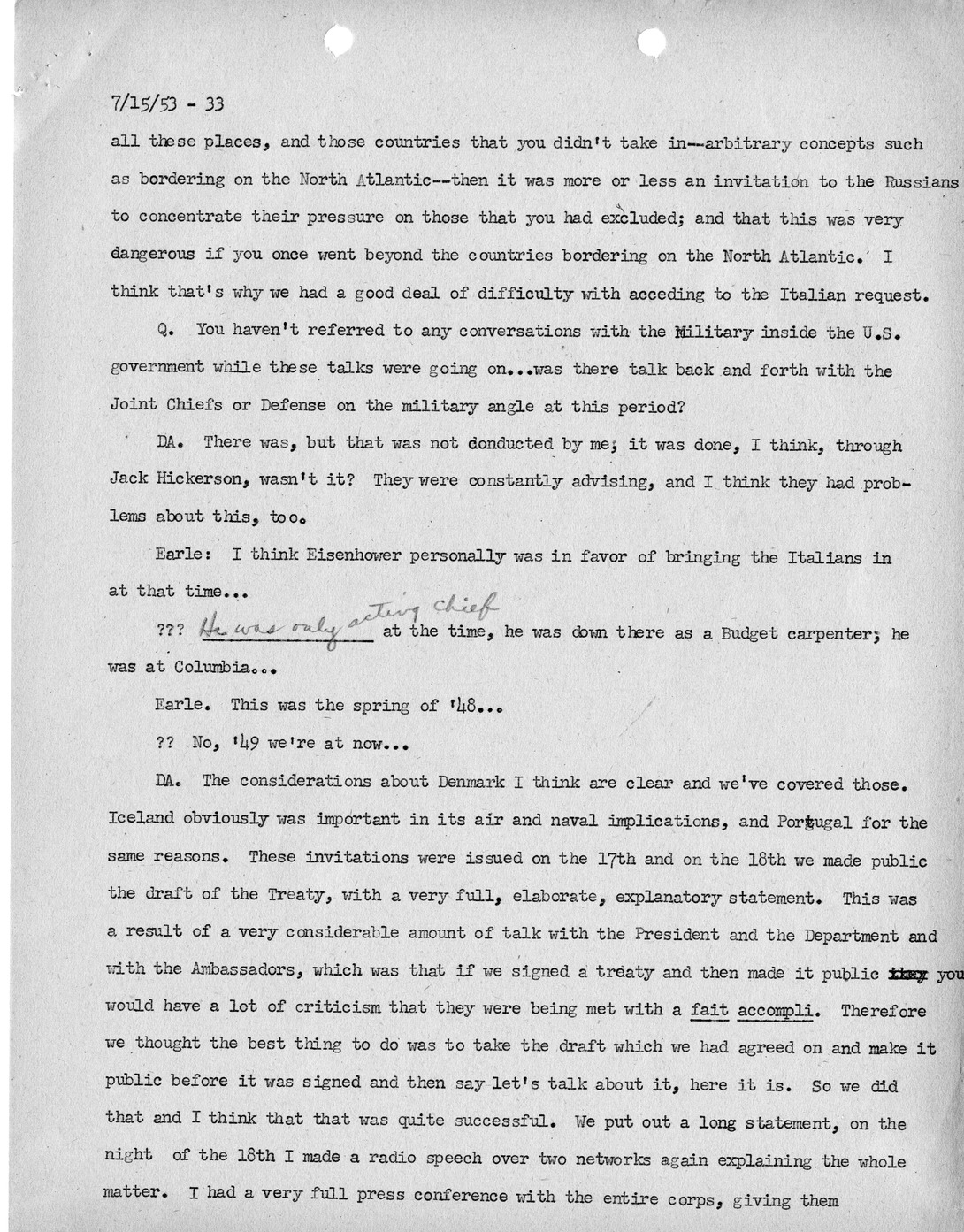 Transcript of Princeton Seminar Discussion, Reel 1 and 2