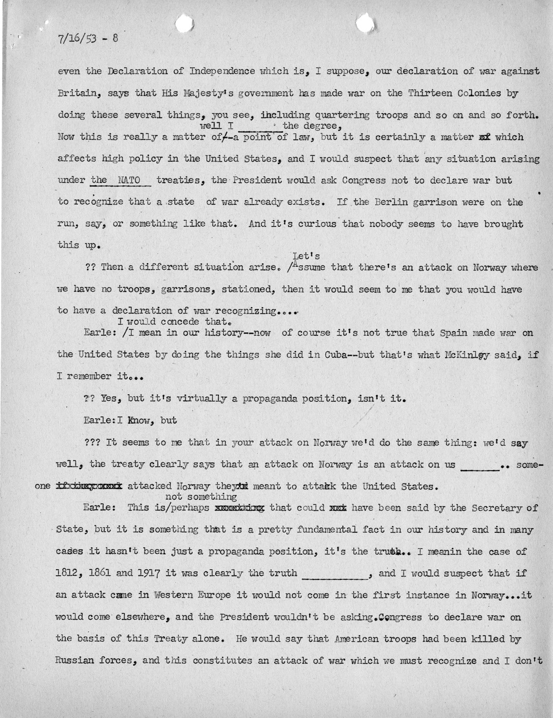 Transcript of Princeton Seminar Discussion, Reel 1 and Reel 2