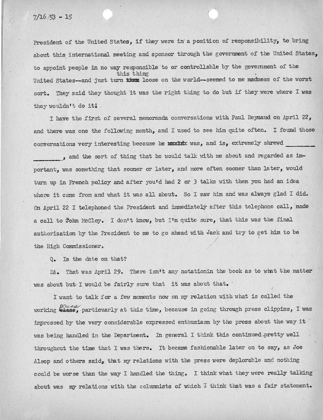 Transcript of Princeton Seminar Discussion, Reel 1 and Reel 2