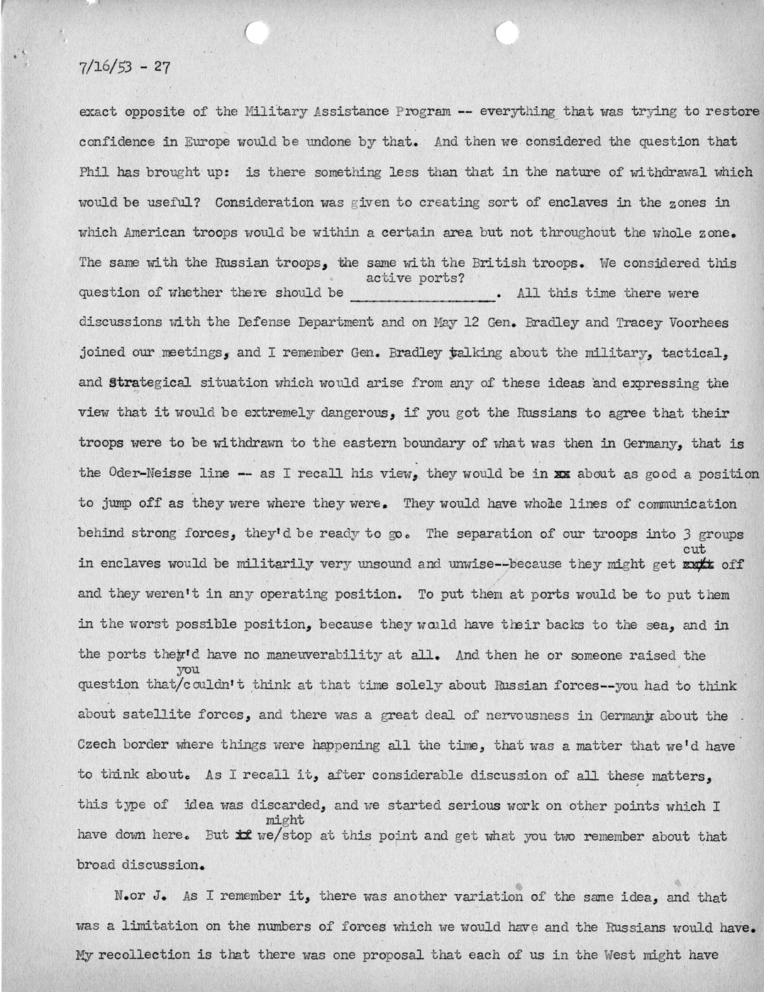 Transcript of Princeton Seminar Discussion, Reel 1 and Reel 2
