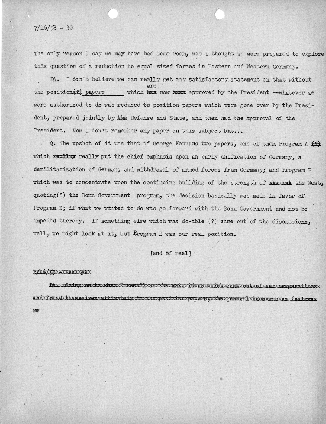 Transcript of Princeton Seminar Discussion, Reel 1 and Reel 2