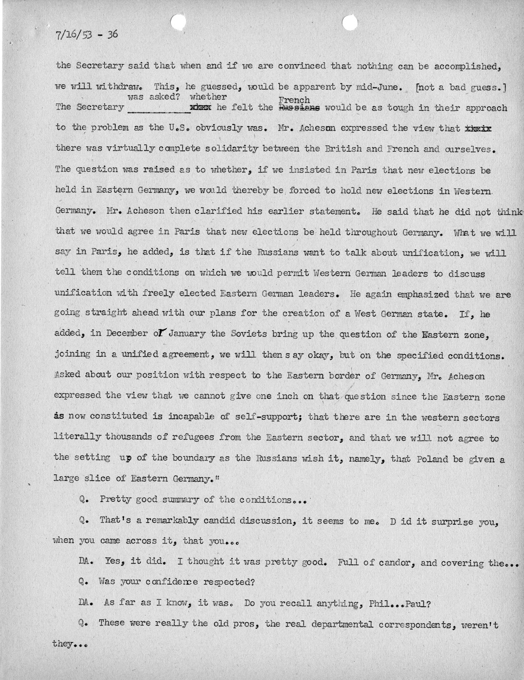 Transcript of Princeton Seminar Discussion, Reel 1 and Reel 2