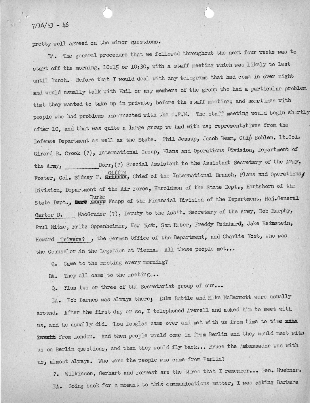 Transcript of Princeton Seminar Discussion, Reel 1 and Reel 2