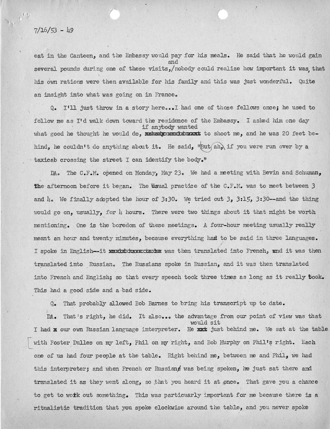 Transcript of Princeton Seminar Discussion, Reel 1 and Reel 2