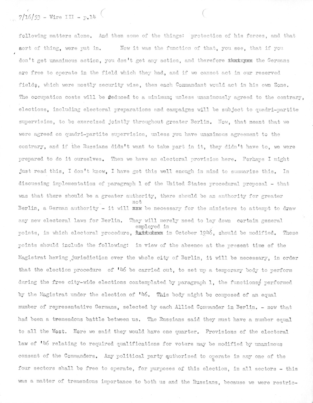 Transcript of Princeton Seminar Discussion, Wire III