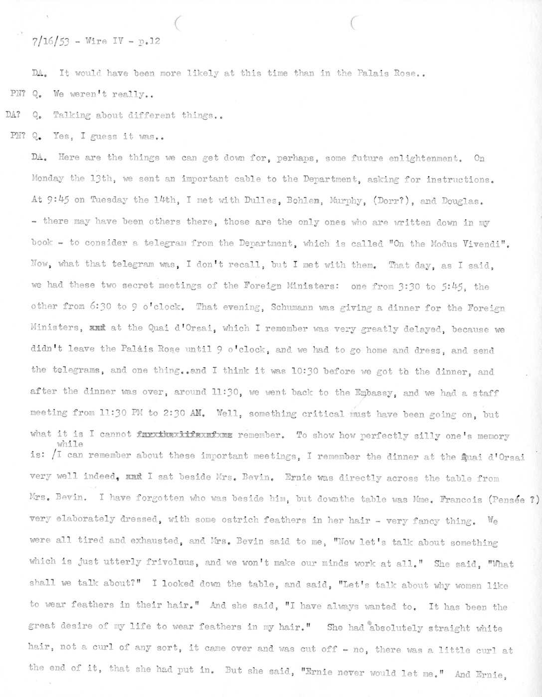 Transcript of Princeton Seminar Discussion, Wire IV