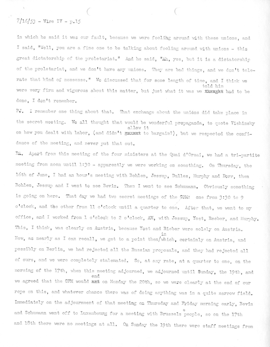 Transcript of Princeton Seminar Discussion, Wire IV