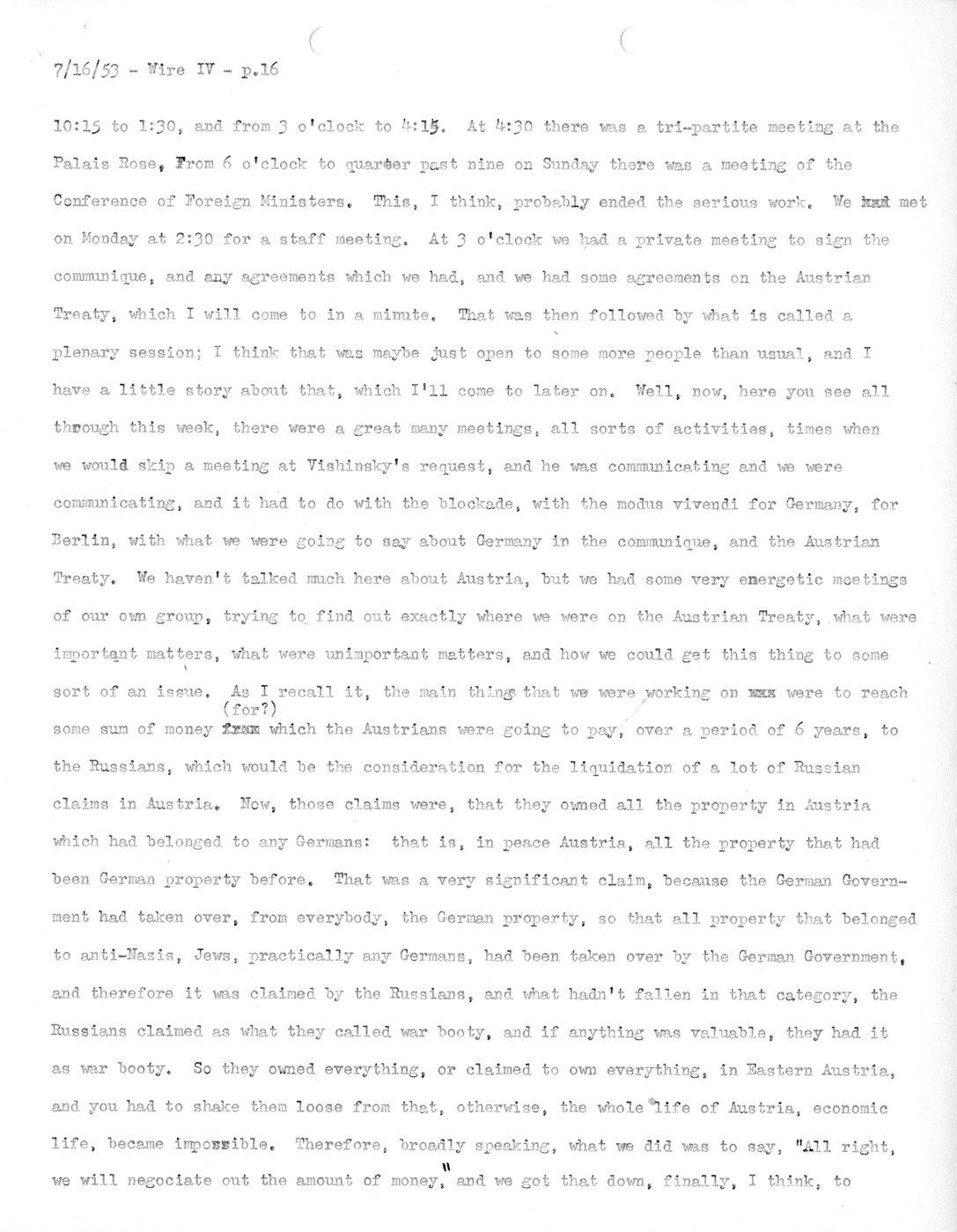 Transcript of Princeton Seminar Discussion, Wire IV