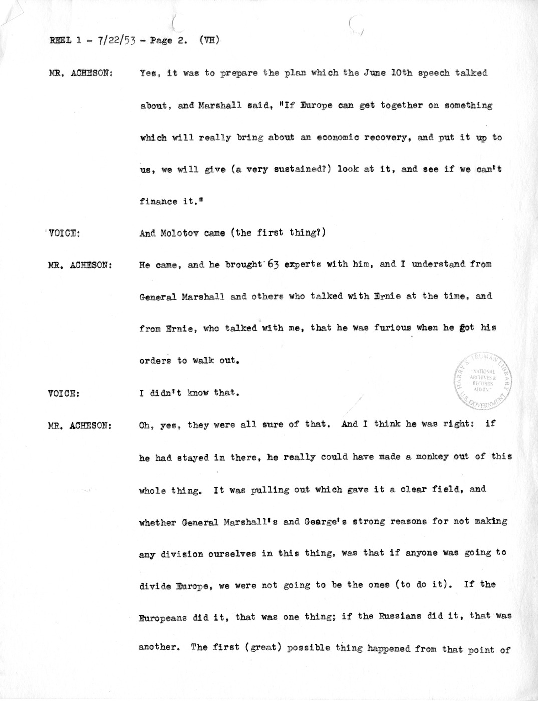 Transcript of Princeton Seminar Discussion, Reel 1