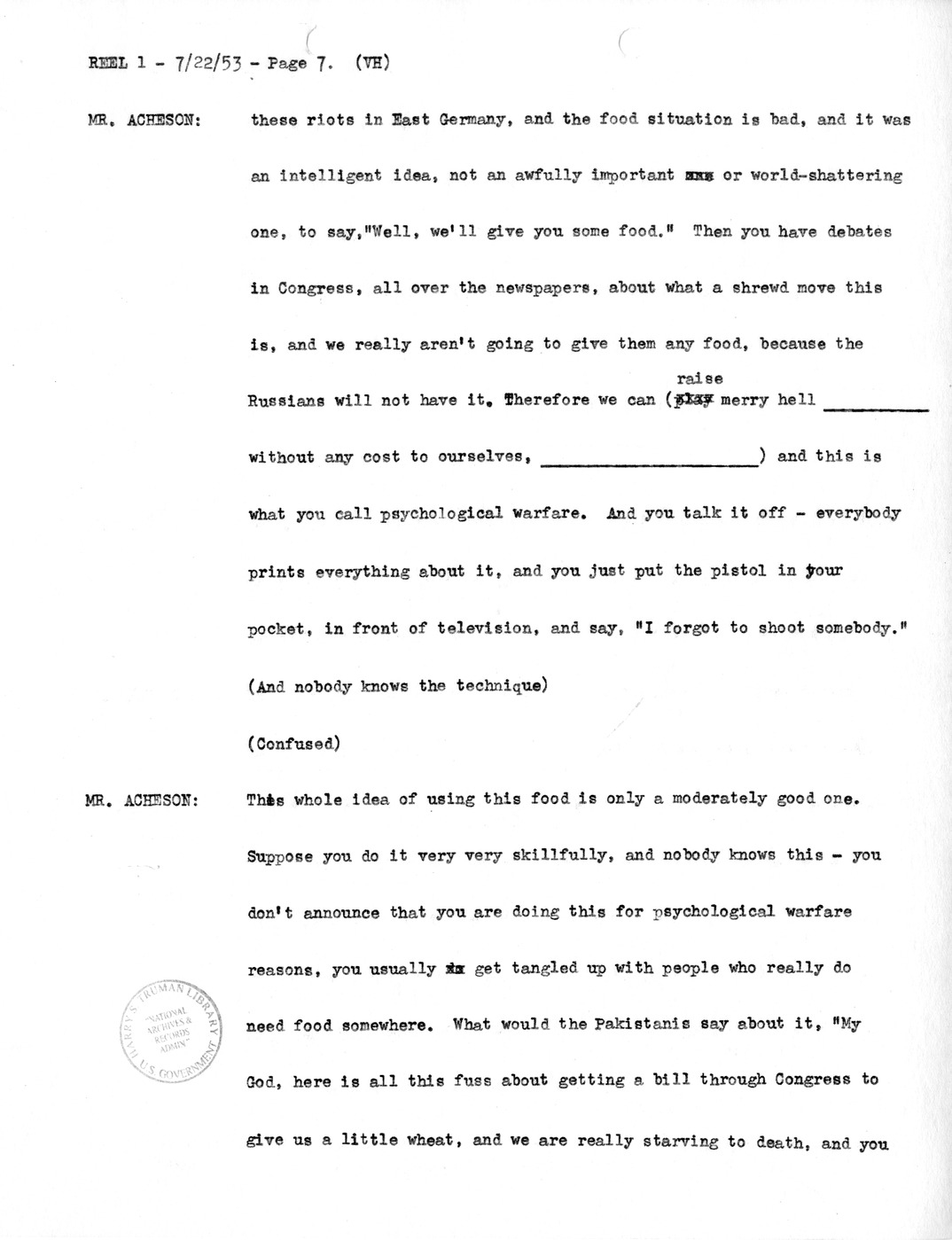 Transcript of Princeton Seminar Discussion, Reel 1