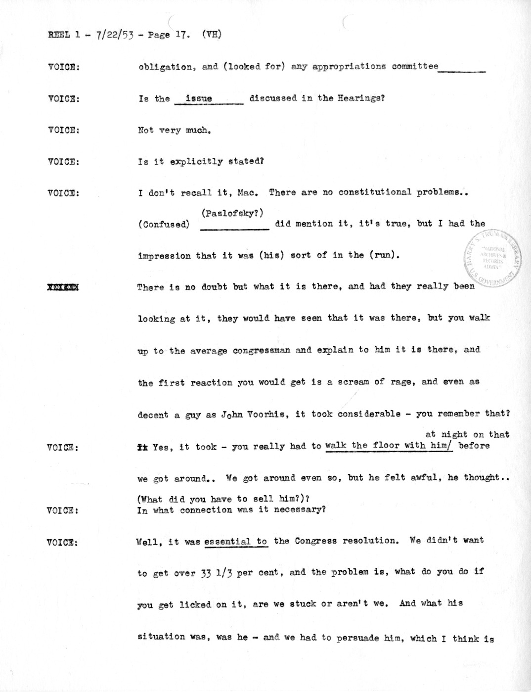 Transcript of Princeton Seminar Discussion, Reel 1