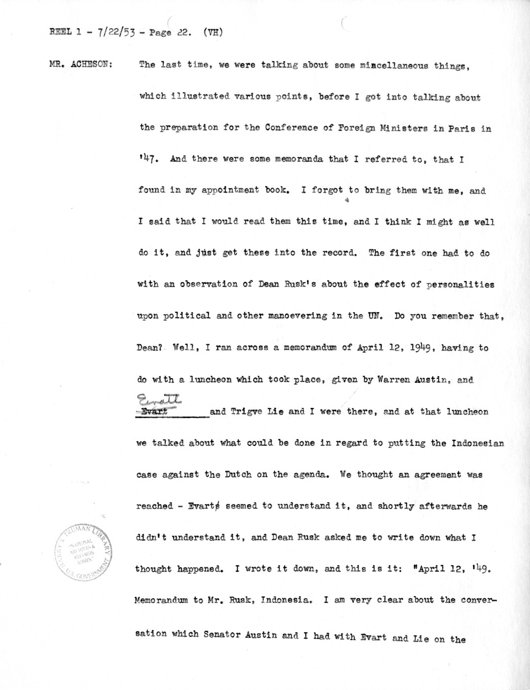 Transcript of Princeton Seminar Discussion, Reel 1