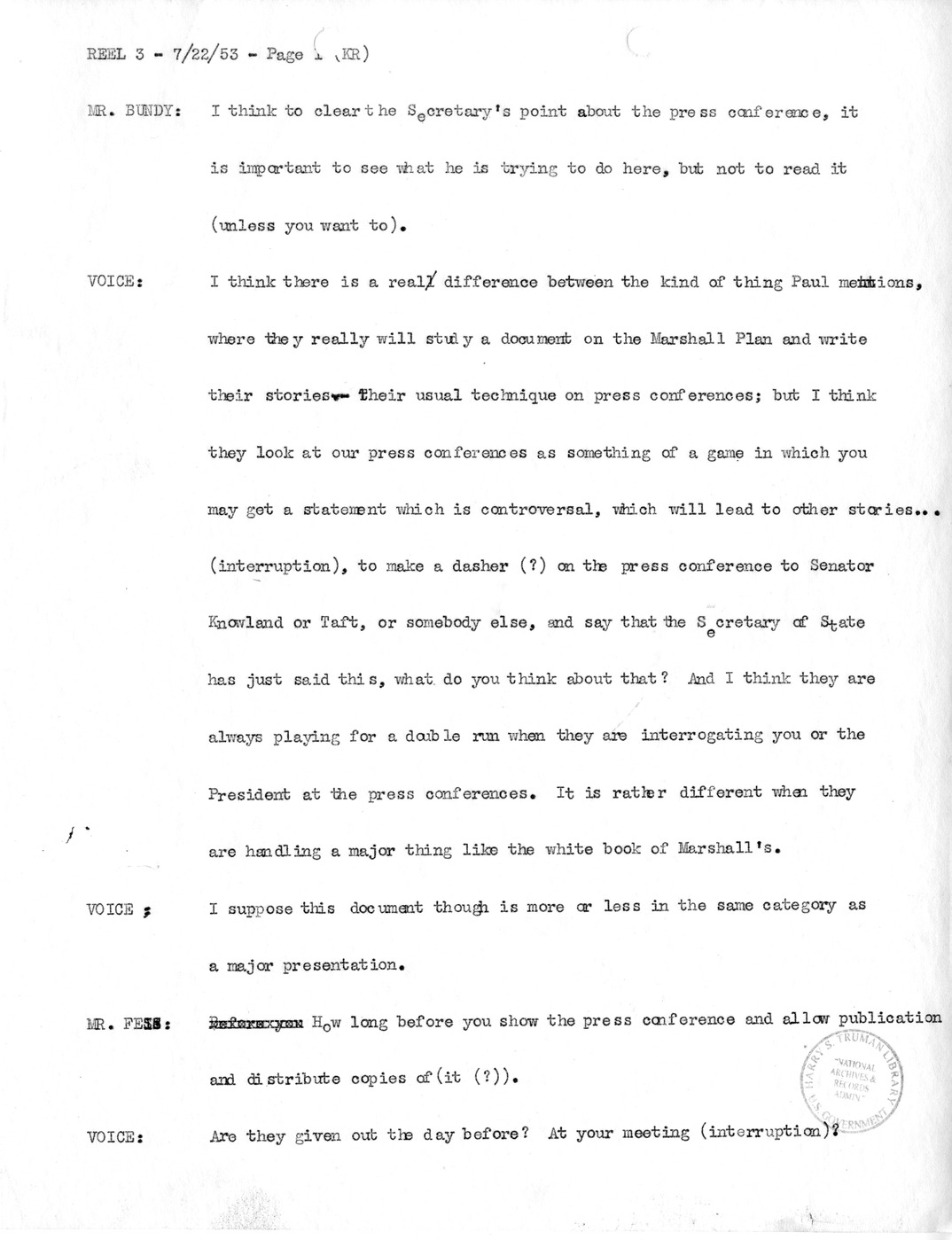Transcript of Princeton Seminar Discussion, Reel 3