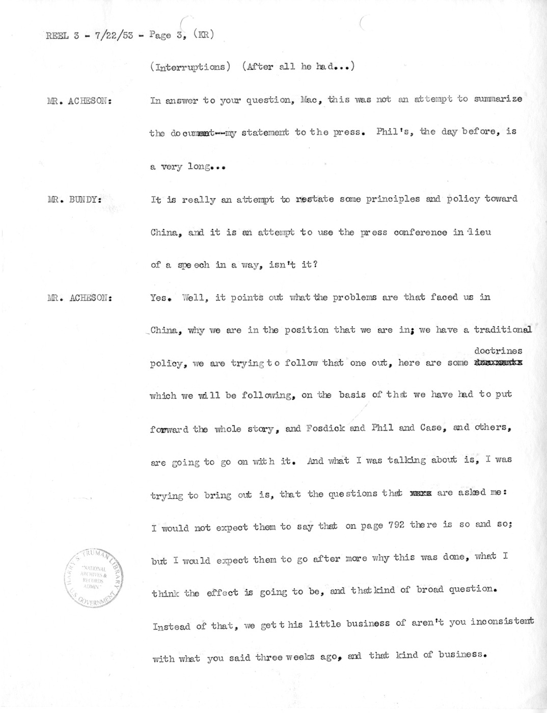 Transcript of Princeton Seminar Discussion, Reel 3