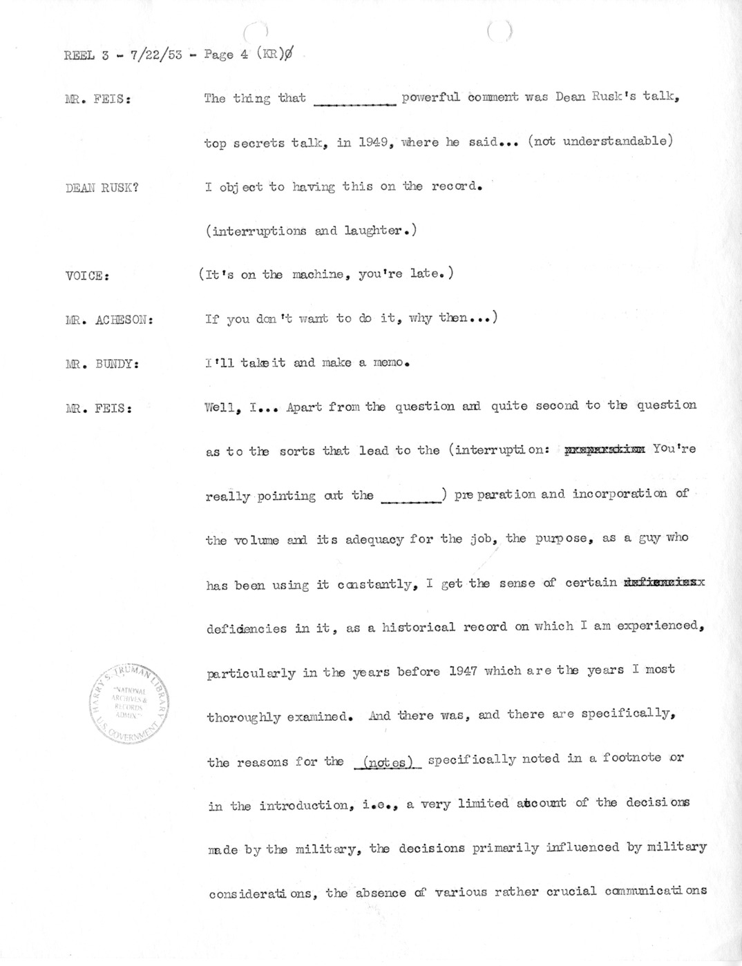 Transcript of Princeton Seminar Discussion, Reel 3