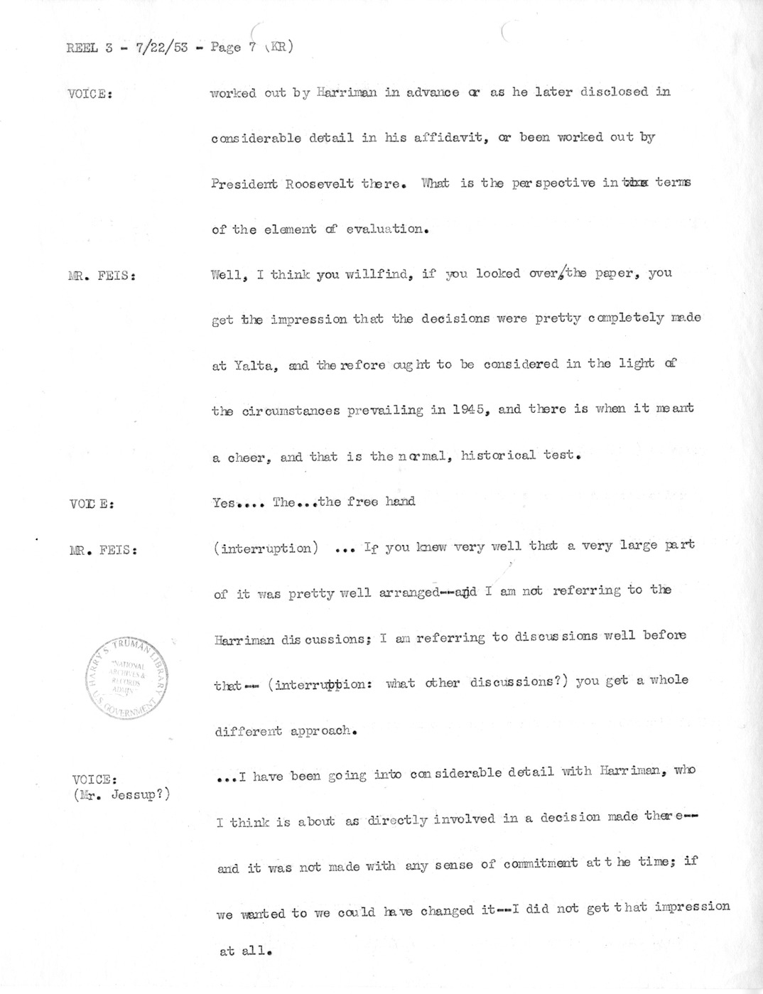 Transcript of Princeton Seminar Discussion, Reel 3