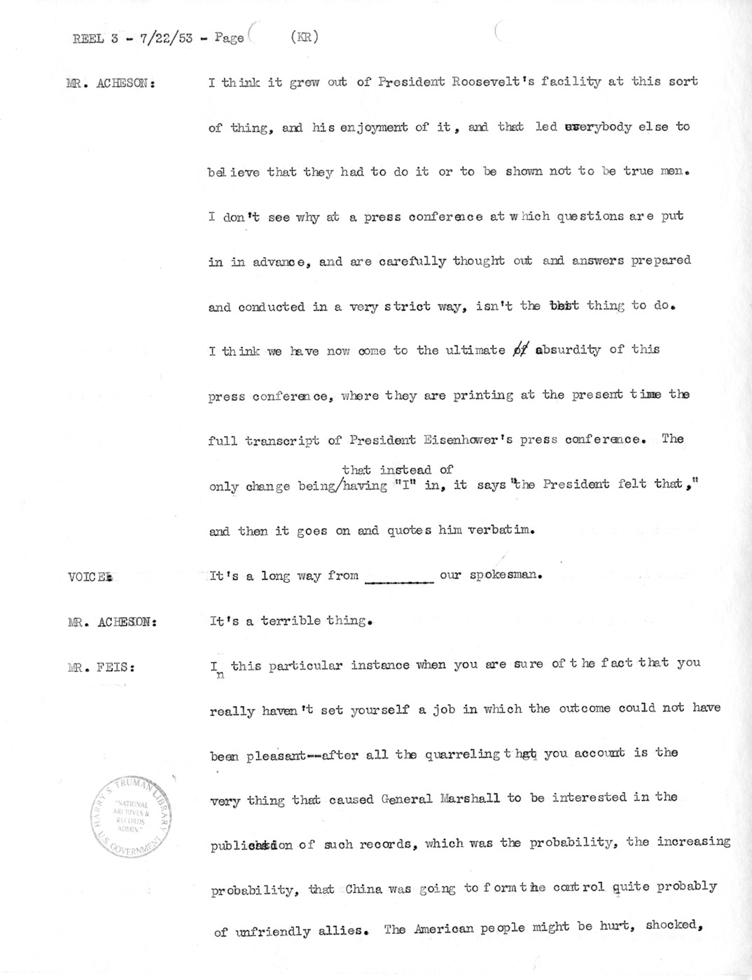 Transcript of Princeton Seminar Discussion, Reel 3