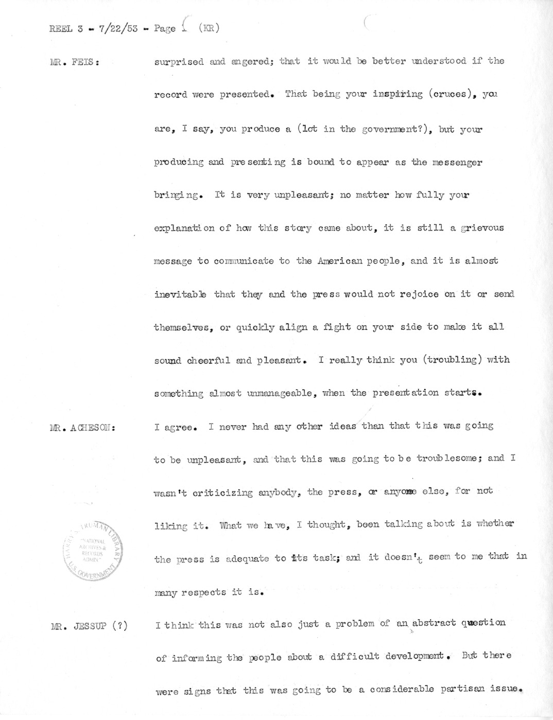 Transcript of Princeton Seminar Discussion, Reel 3