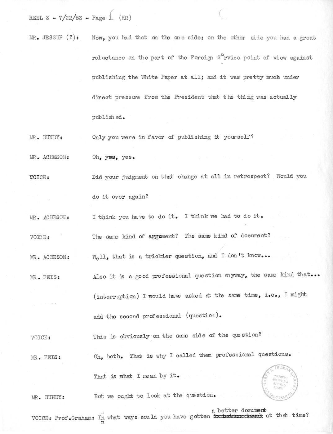 Transcript of Princeton Seminar Discussion, Reel 3