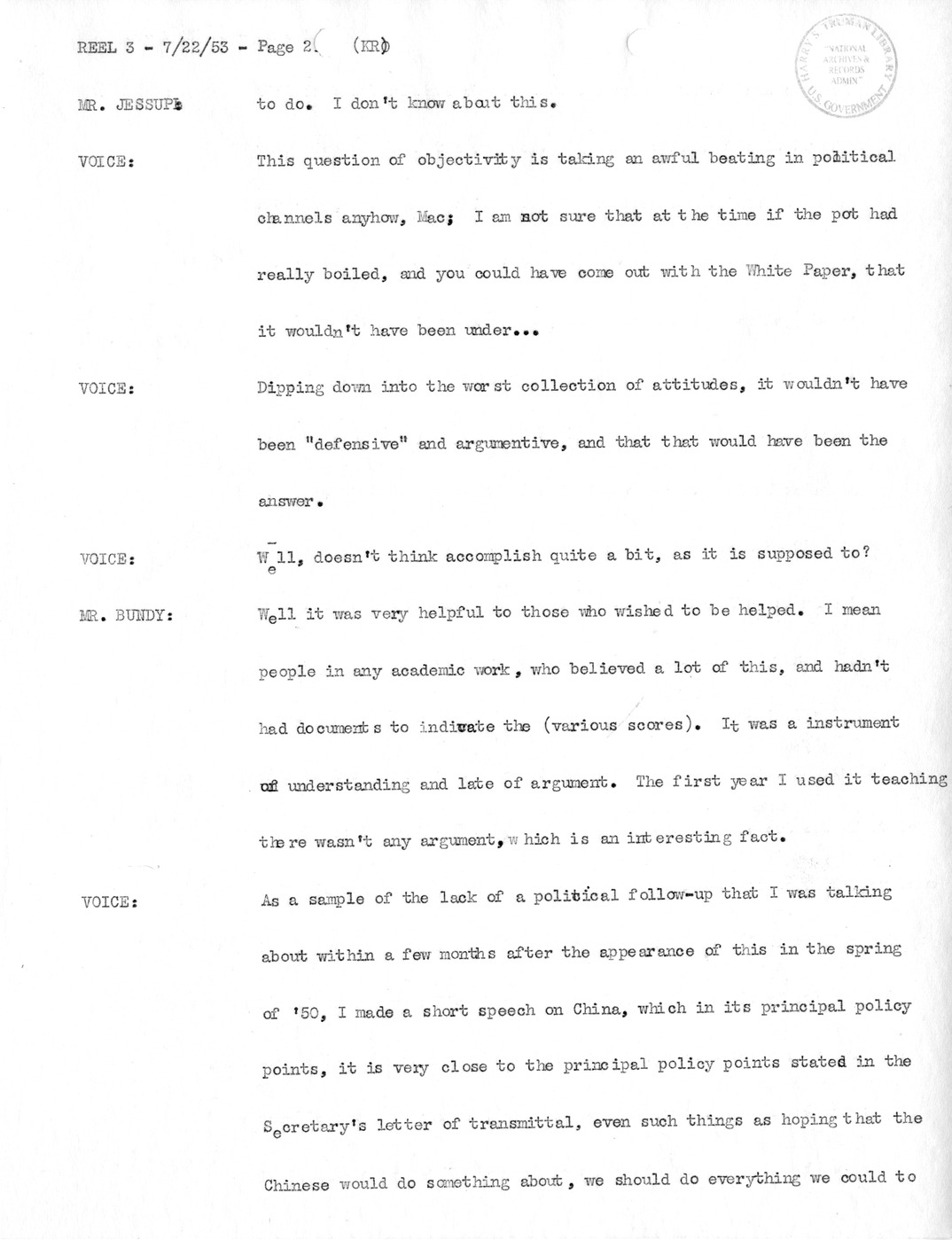 Transcript of Princeton Seminar Discussion, Reel 3