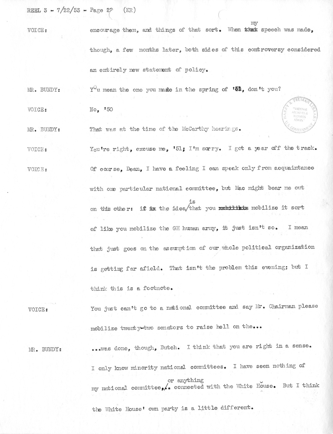 Transcript of Princeton Seminar Discussion, Reel 3