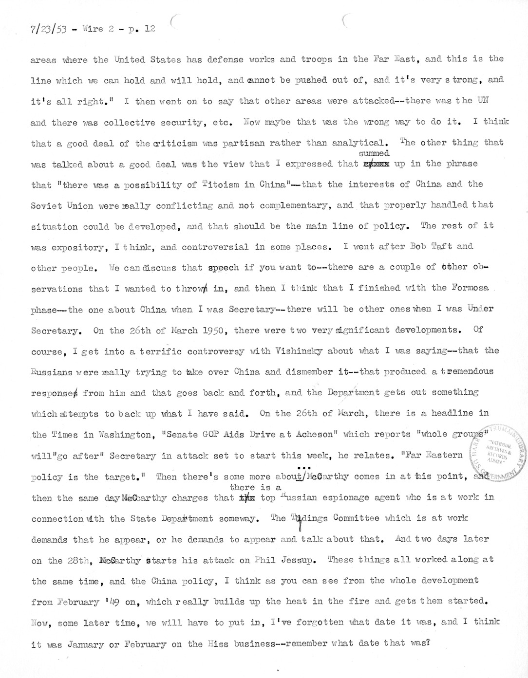 Transcript of Princeton Seminar Discussion, Wire 2