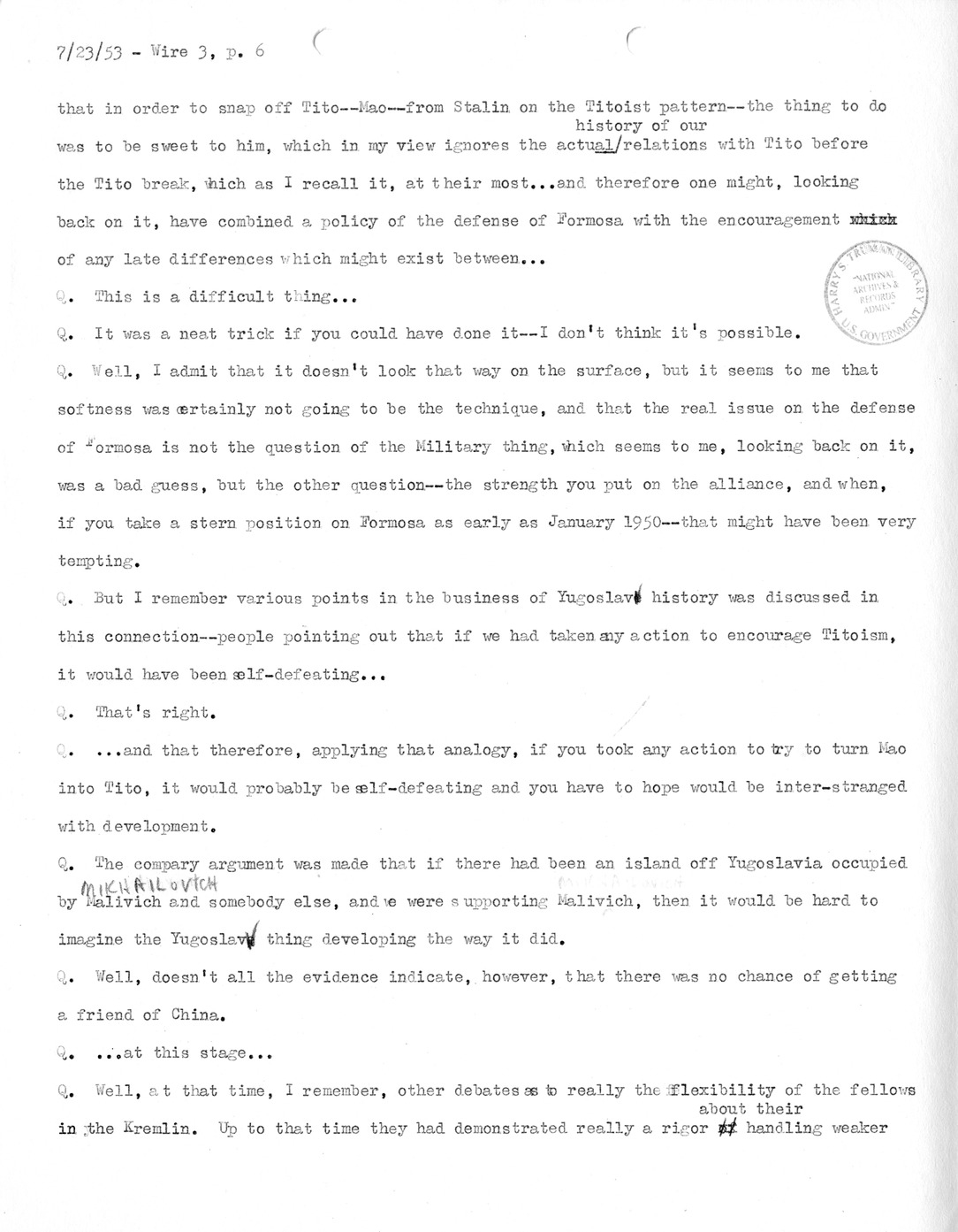 Transcript of Princeton Seminar Discussion, Wire 3