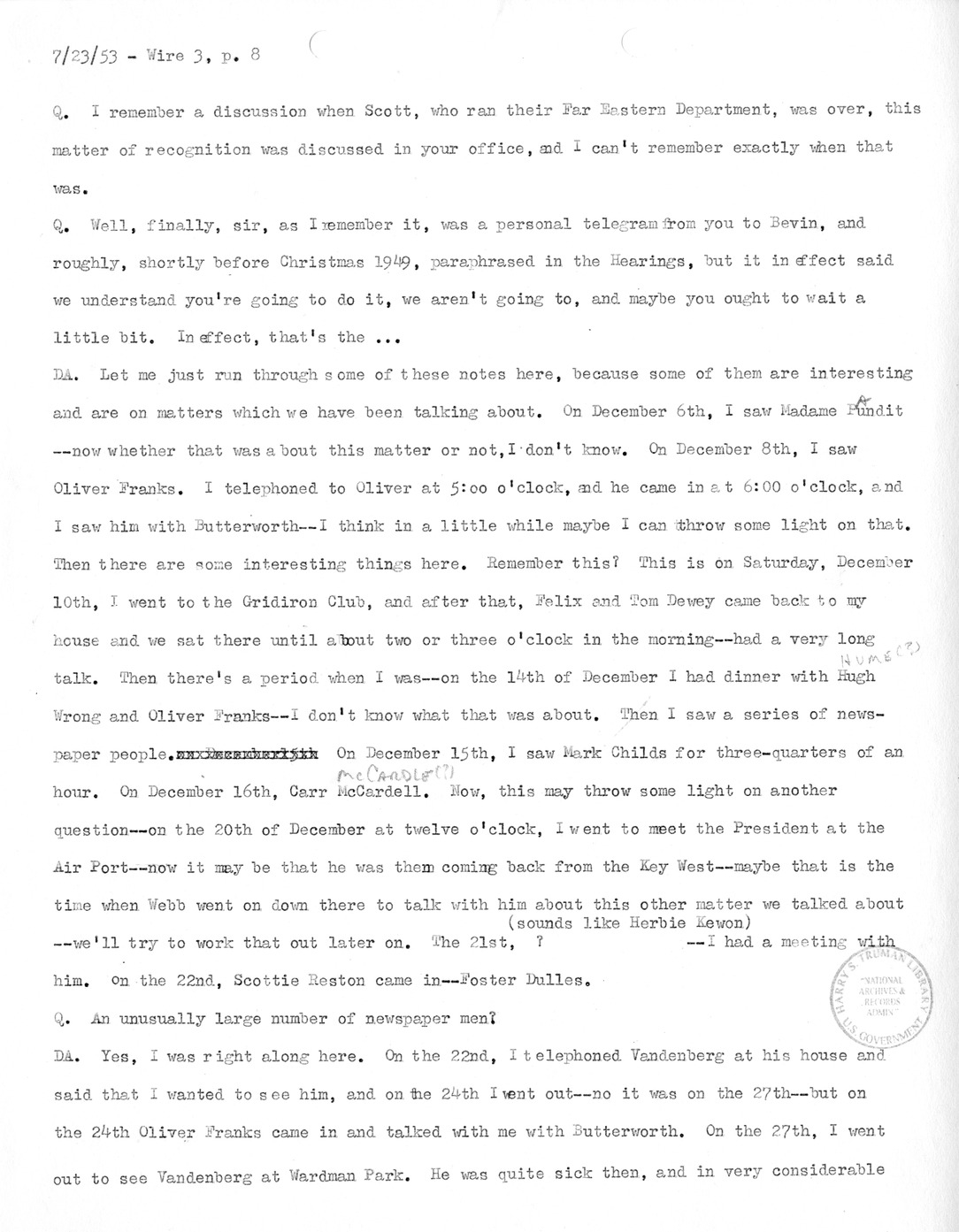 Transcript of Princeton Seminar Discussion, Wire 3