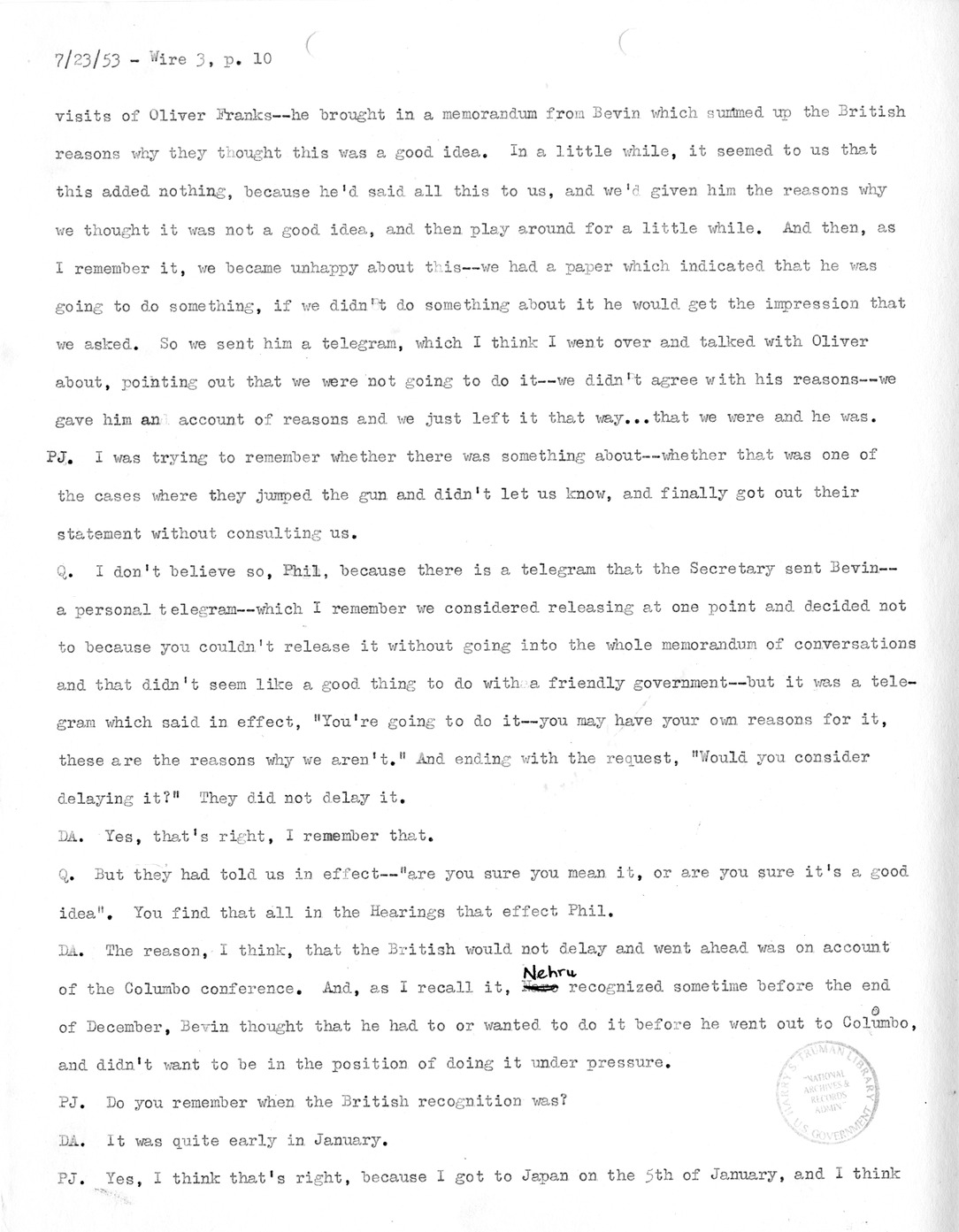 Transcript of Princeton Seminar Discussion, Wire 3